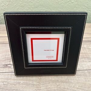 Coach Black Leather Picture Frame